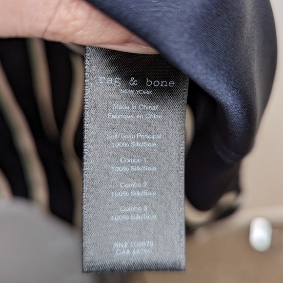 Rag & Bone Silk Striped Arc Dress - Picture 3 of 5